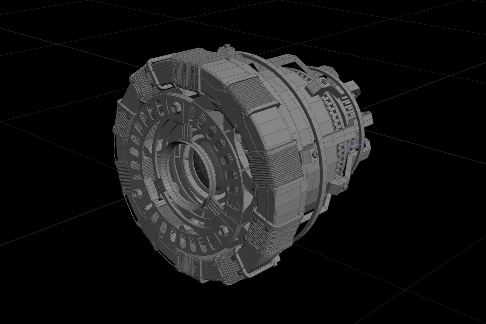 Detailed mechanical reactor model on a black grid