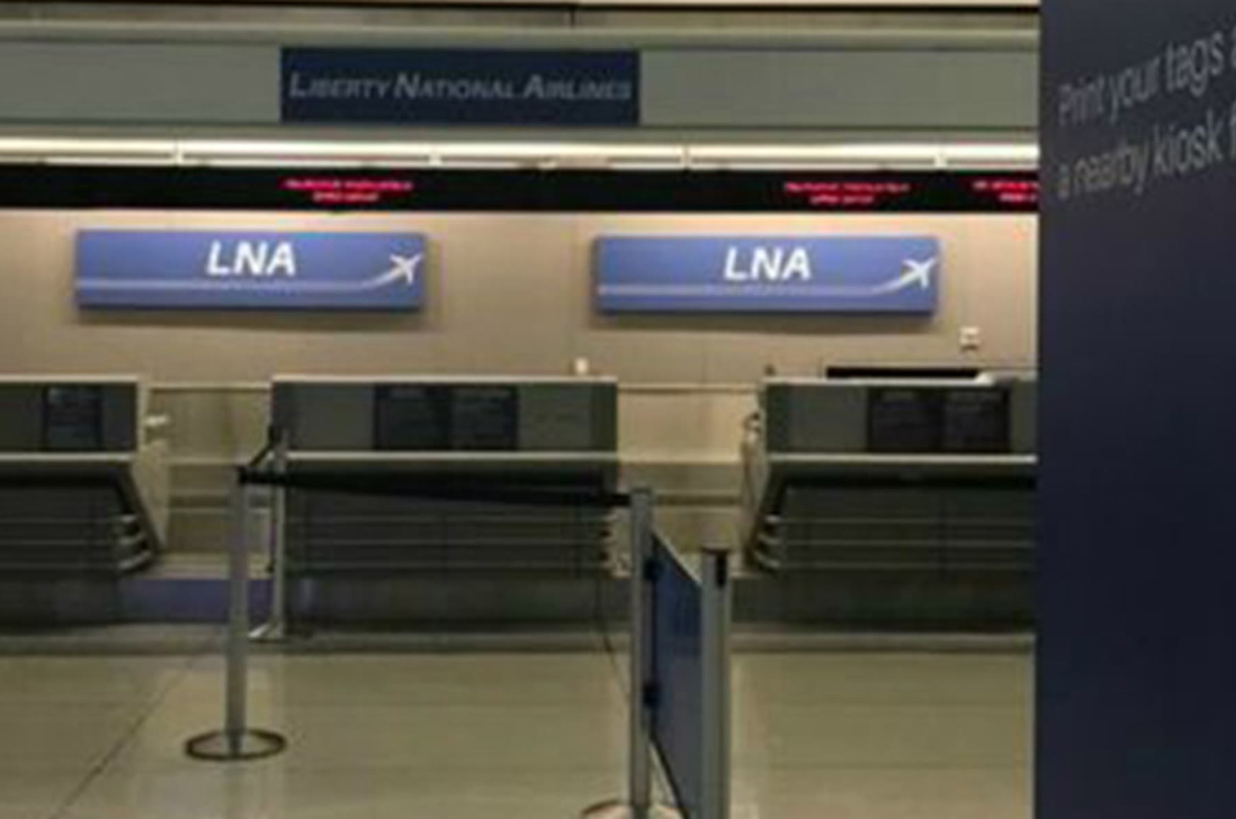Liberty National Airlines ticket counters