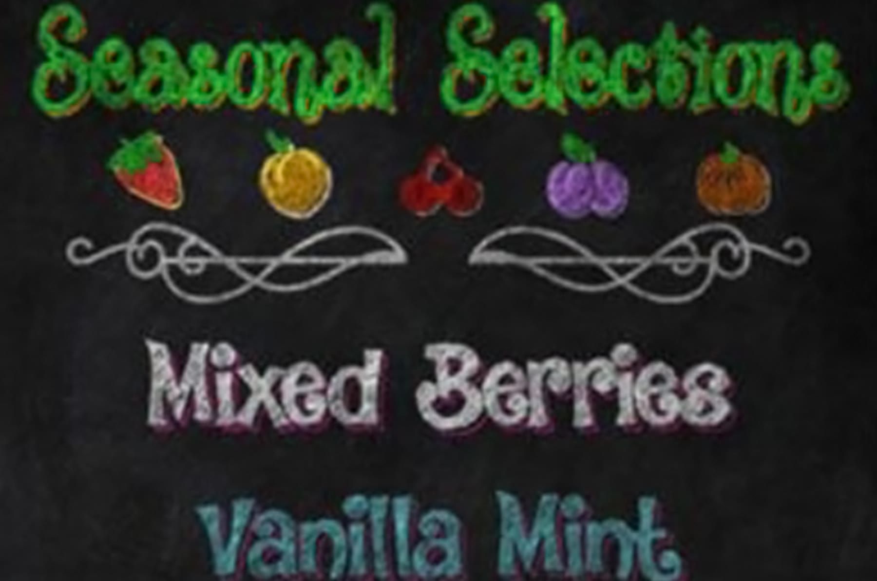 Chalkboard seasonal menu
