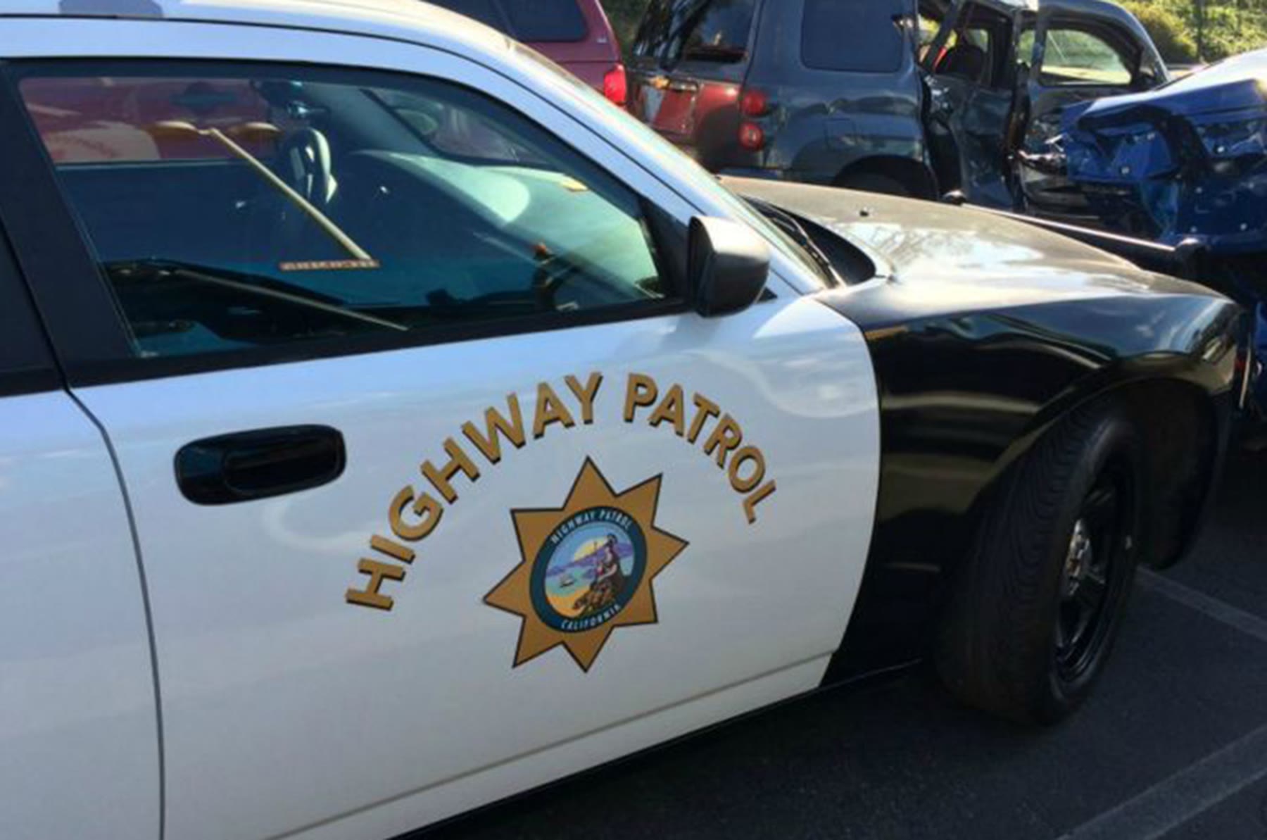 Highway Patrol car door