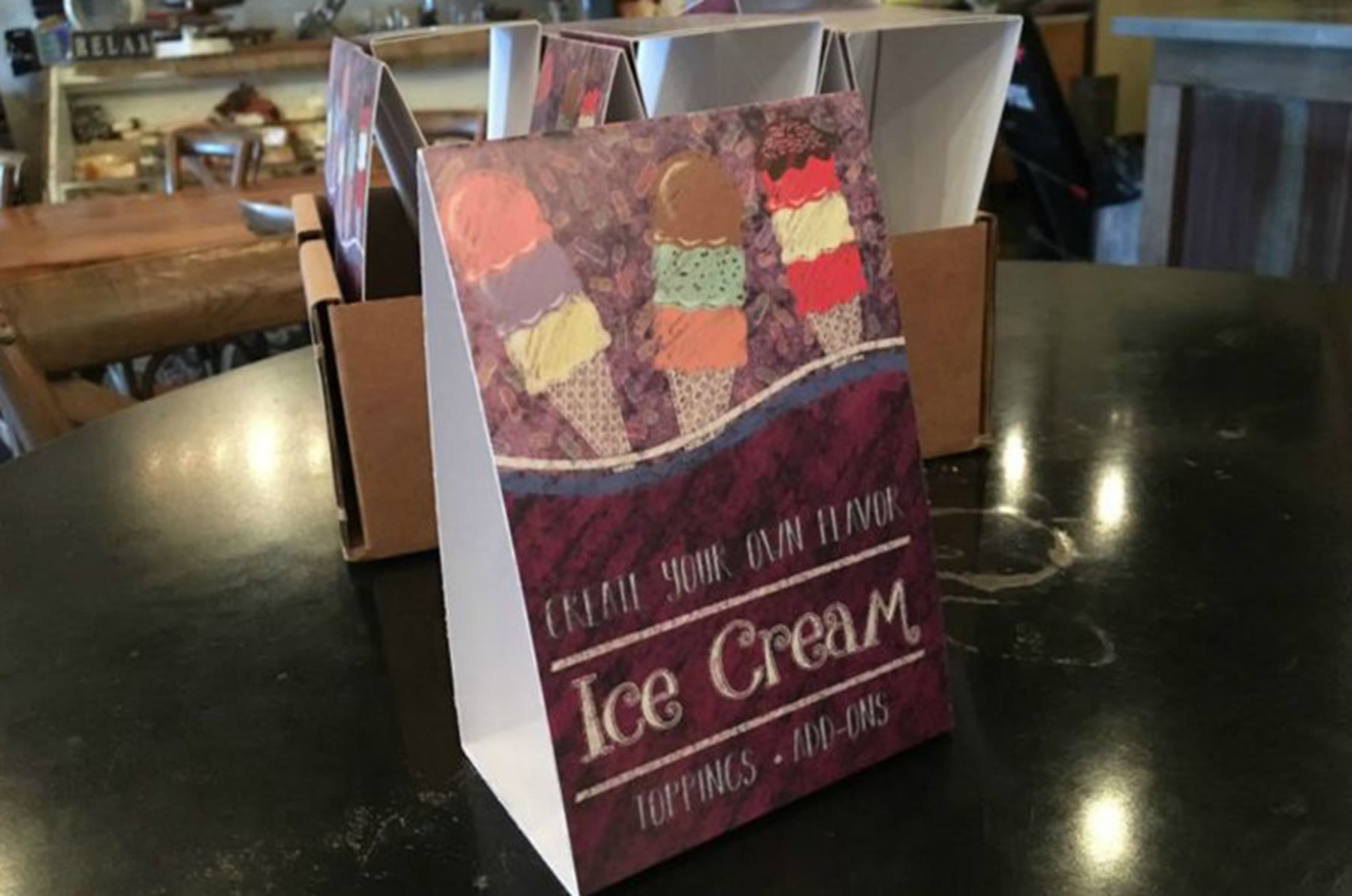 Branded ice cream bag