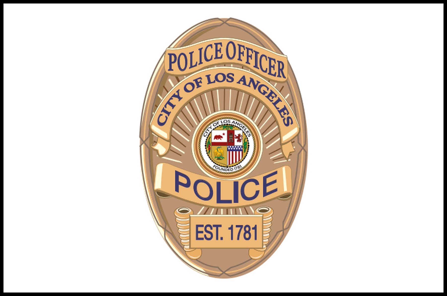 LAPD police officer badge artwork