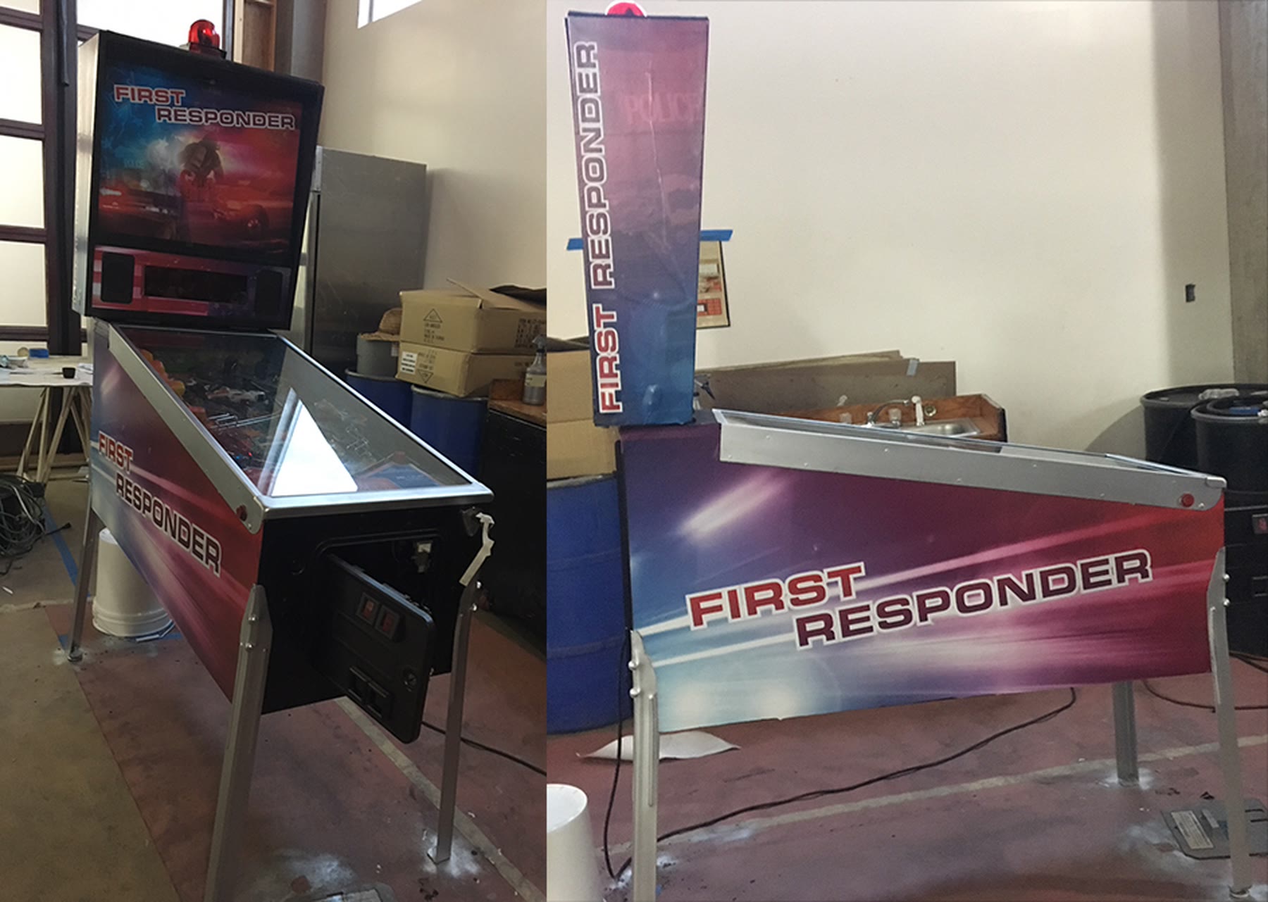 Custom First Responder pinball machine