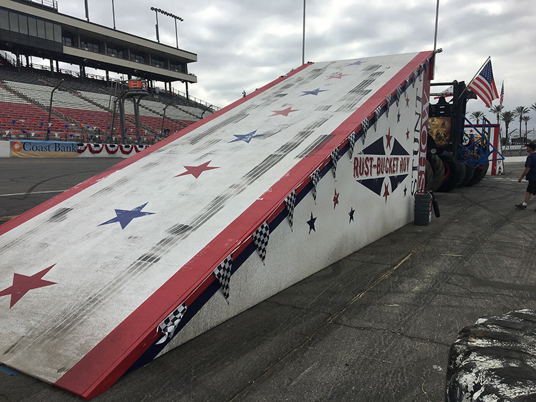 Side of the stunt ramp