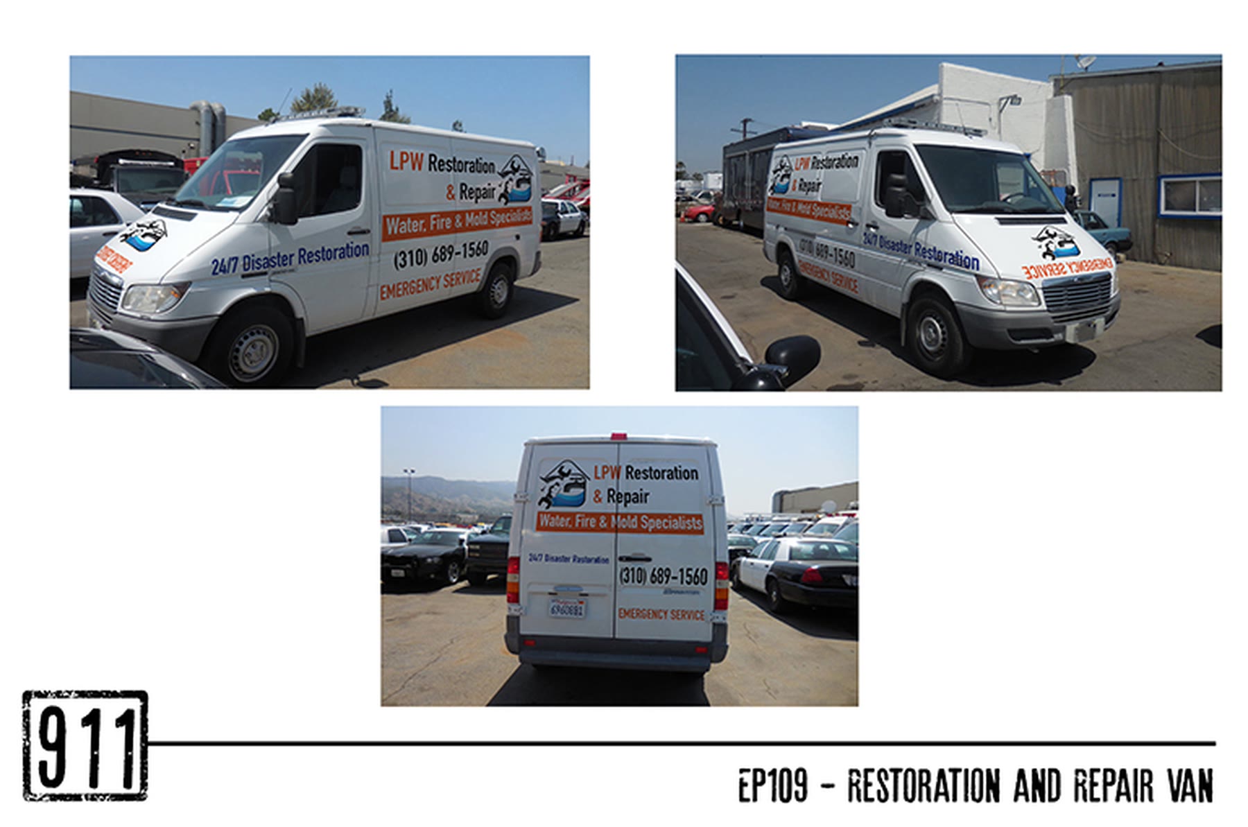 Restoration van wrap mockups